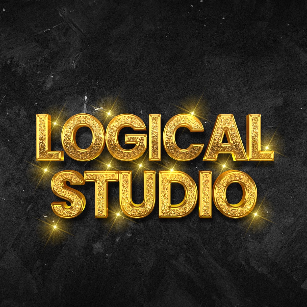 Logical Studios gold brand logo